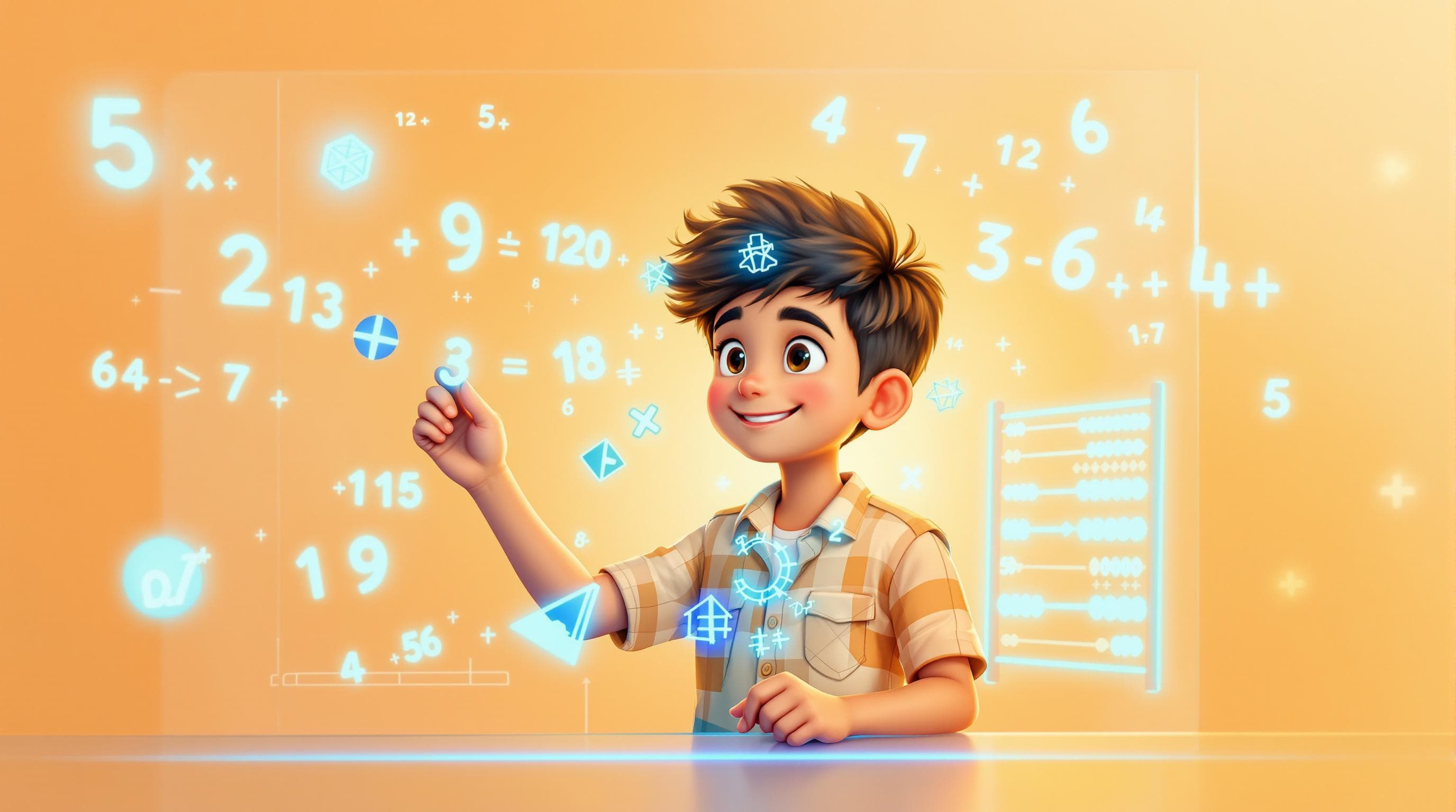 Students learning abacus